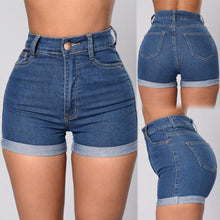 Cargar imagen en el visor de la galería, Hip Lift Dark Blue Jean Shorts
