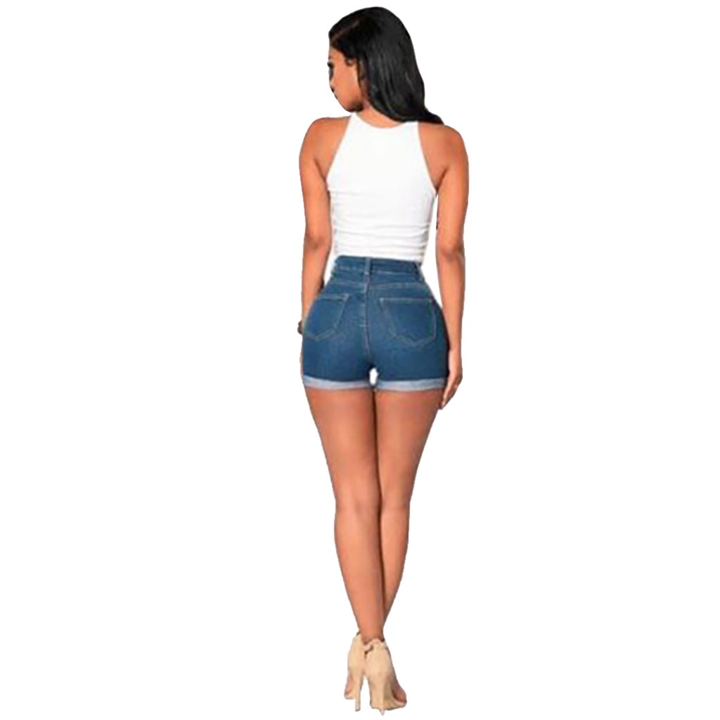 Hip Lift Dark Blue Jean Shorts