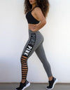 Letter Print Full Length Yoga Pants - Fashion Damsel