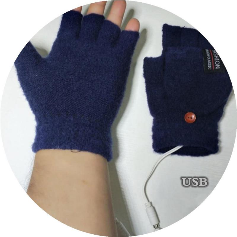 Waterproof USB Electric Double-Sided Heating Glove Mittens With Adjustable Temperature