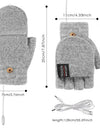 Waterproof USB Electric Double-Sided Heating Glove Mittens With Adjustable Temperature