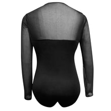 Cargar imagen en el visor de la galería, Plus-Size One-Piece Sheer Mesh Bodysuit - Fashion Damsel
