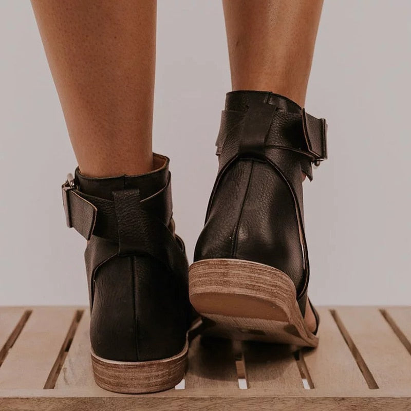 Gladiator Lace Up Sandals - Fashion Damsel