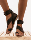 Gladiator Lace Up Sandals - Fashion Damsel
