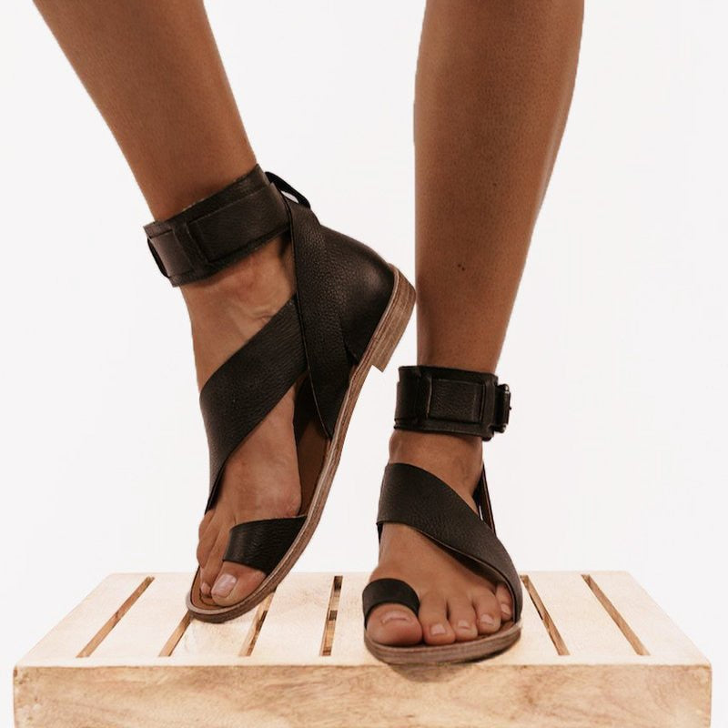 Gladiator Lace Up Sandals - Fashion Damsel