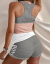 Women sleeveless Pajama Set love print - Fashion Damsel