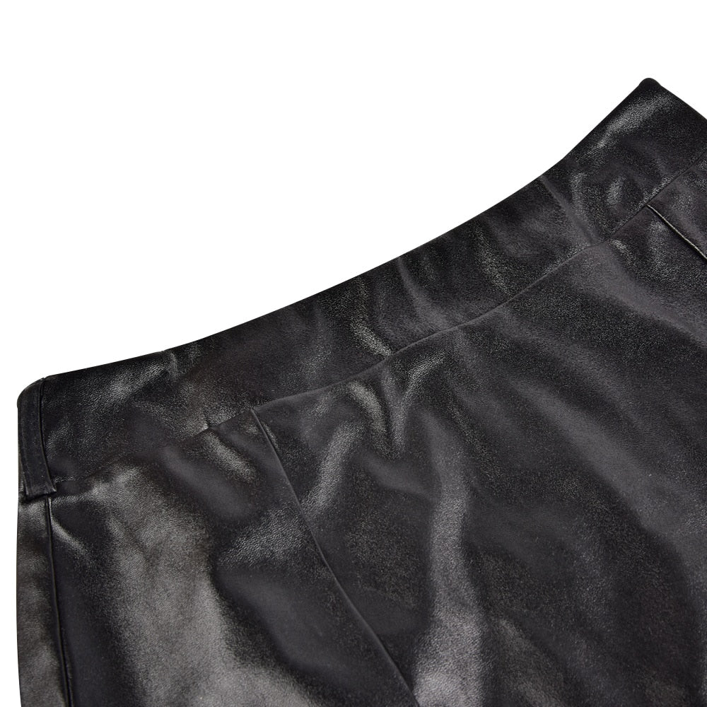 S-XL High Waist Sexy Faux Leather Pencil Skirt