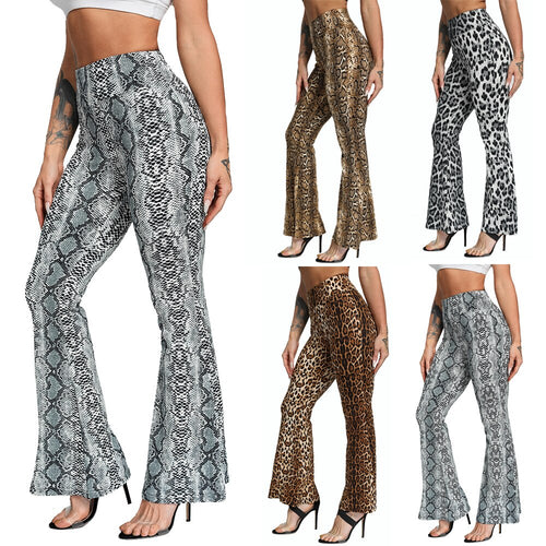 Leopard Print Flare Leggings - Fashion Damsel