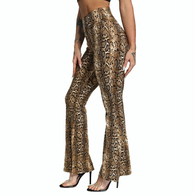 Leopard Print Flare Leggings - Fashion Damsel