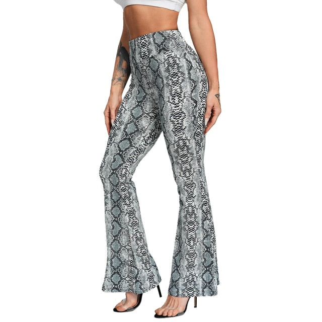 Leopard Print Flare Leggings - Fashion Damsel