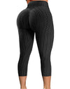 High Waist Textured Gym Workout Leggings