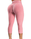 High Waist Textured Gym Workout Leggings