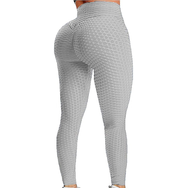High Waist Textured Gym Workout Leggings