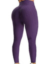 High Waist Textured Gym Workout Leggings