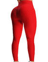 High Waist Textured Gym Workout Leggings