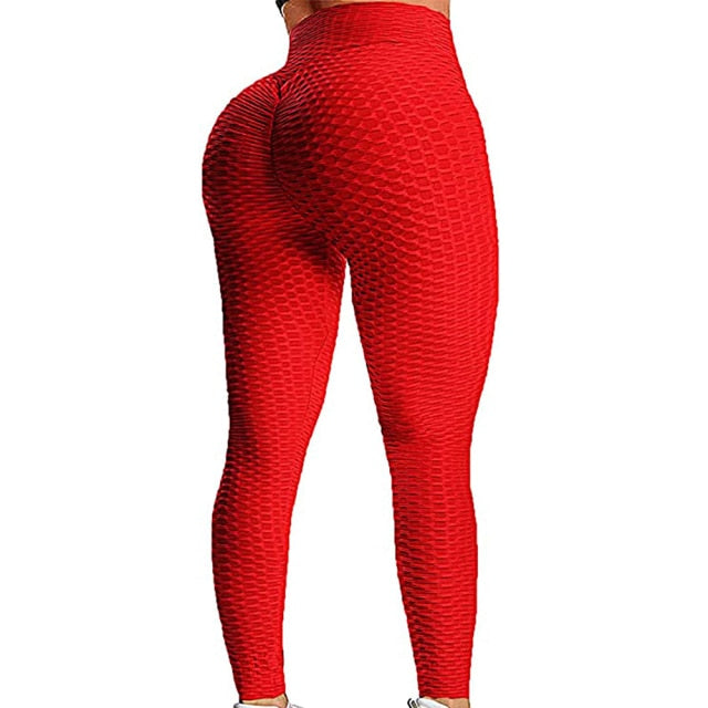 High Waist Textured Gym Workout Leggings