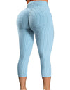 High Waist Textured Gym Workout Leggings