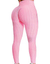 High Waist Textured Gym Workout Leggings