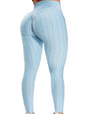 High Waist Textured Gym Workout Leggings