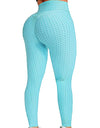 High Waist Textured Gym Workout Leggings