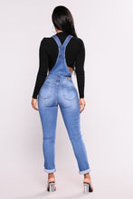 Cargar imagen en el visor de la galería, Overalls Jumpsuit Blue Denim Jeans - Fashion Damsel
