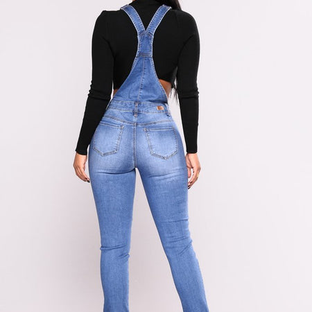 Overalls Jumpsuit Blue Denim Jeans - Fashion Damsel