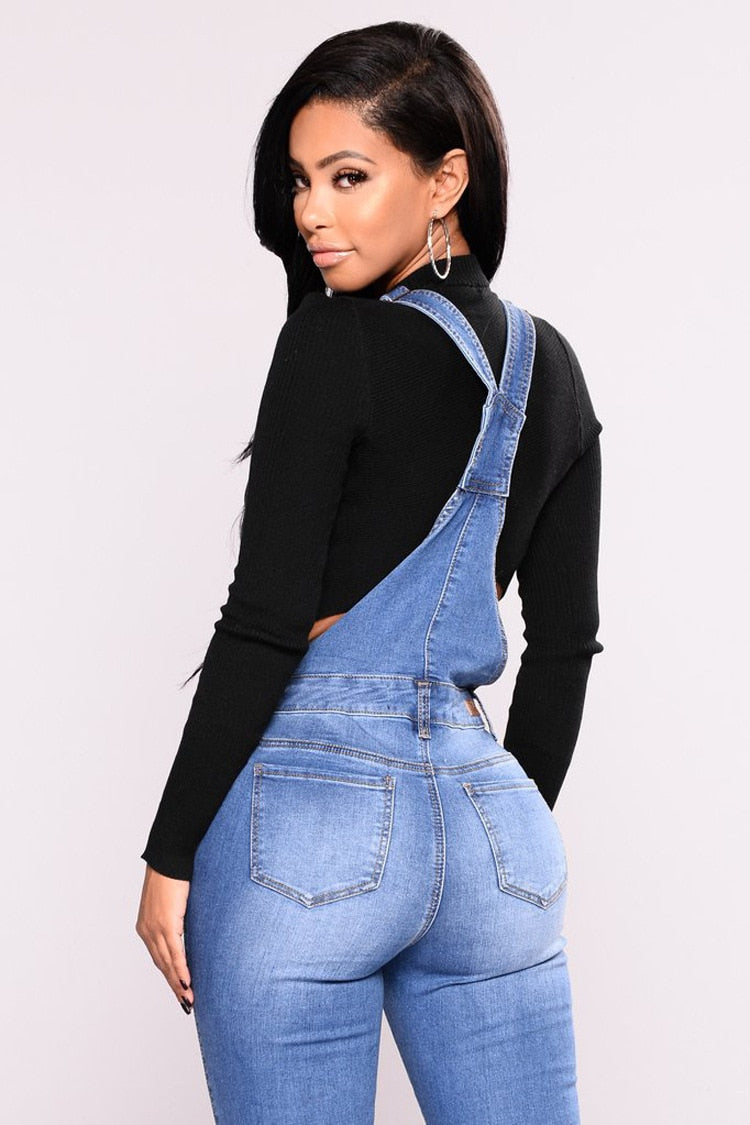 Overalls Jumpsuit Blue Denim Jeans - Fashion Damsel