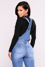 Load image into Gallery viewer, Overalls Jumpsuit Blue Denim Jeans - Fashion Damsel
