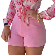 Cargar imagen en el visor de la galería, High Waist Solid Color Office Shorts
