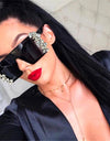 Oversized Diamond Square Sunglasses - Fashion Damsel