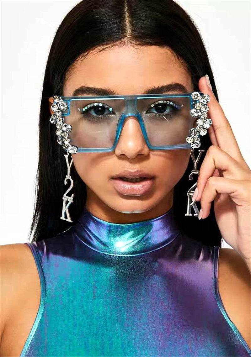 Oversized Diamond Square Sunglasses - Fashion Damsel