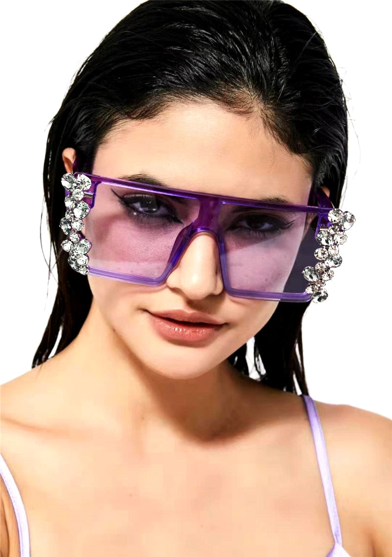 Oversized Diamond Square Sunglasses - Fashion Damsel