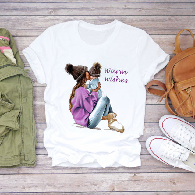 Cartoon Super Mom Life T-Shirt