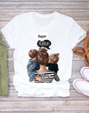 Cartoon Super Mom Life T-Shirt