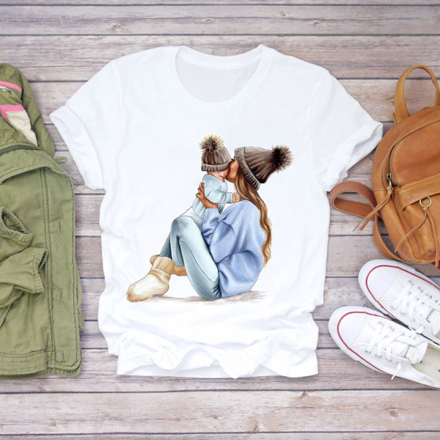 Cartoon Super Mom Life T-Shirt