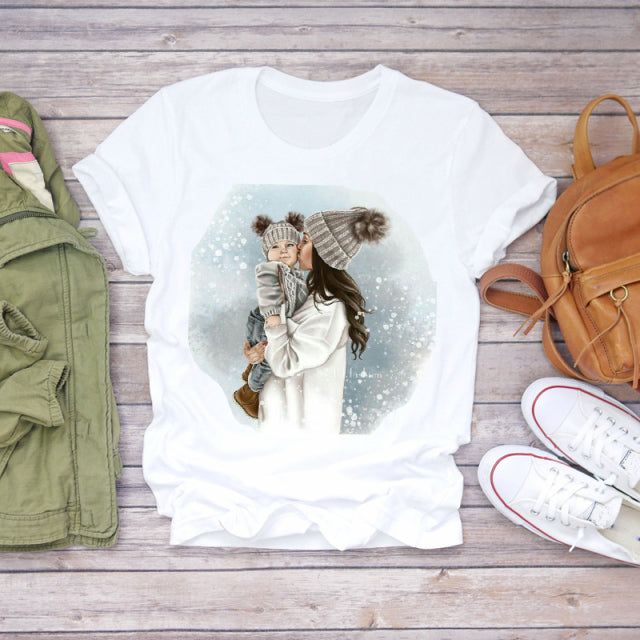 Cartoon Super Mom Life T-Shirt