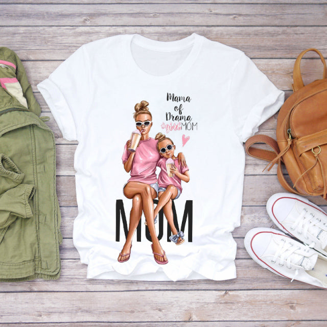 Cartoon Super Mom Life T-Shirt