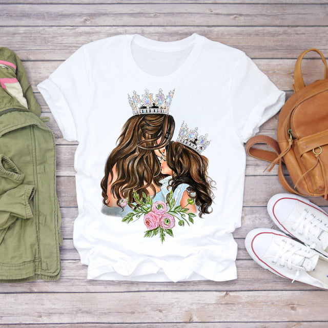 Cartoon Super Mom Life T-Shirt