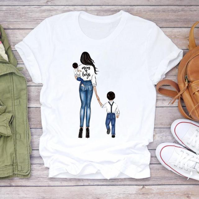 Cartoon Super Mom Life T-Shirt