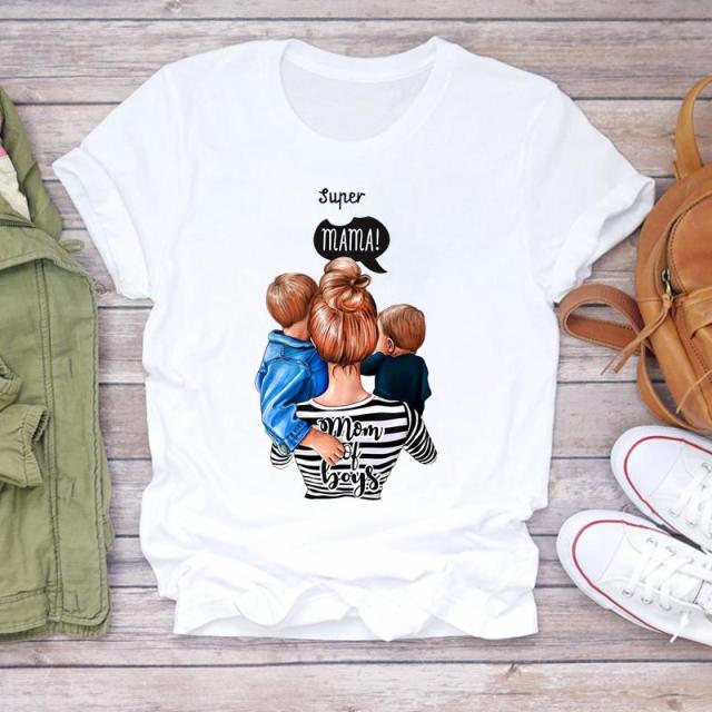 Cartoon Super Mom Life T-Shirt