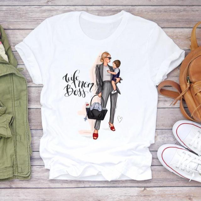 Cartoon Super Mom Life T-Shirt