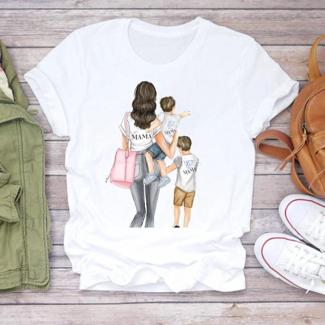 Cartoon Super Mom Life T-Shirt