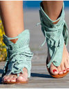 Retro Clip Toe Vintage Boot Tassel Sandals - Fashion Damsel