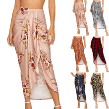 Load image into Gallery viewer, Midi Skirt With Casual Slit Wrap Asymmetrical High Waist
