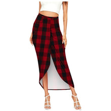 Load image into Gallery viewer, Midi Skirt With Casual Slit Wrap Asymmetrical High Waist
