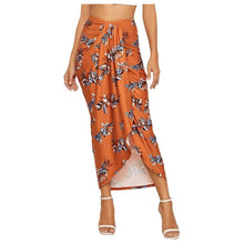 Load image into Gallery viewer, Midi Skirt With Casual Slit Wrap Asymmetrical High Waist
