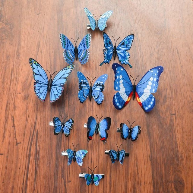 Handmade Blue Butterfly Headband