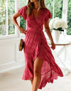 Long Maxi Dress Floral Print Beach Dress