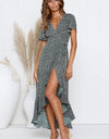 Long Maxi Dress Floral Print Beach Dress