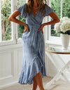 Long Maxi Dress Floral Print Beach Dress